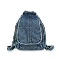 Vintage Washed Denim Backpack & Crossbody Shoulder Bag