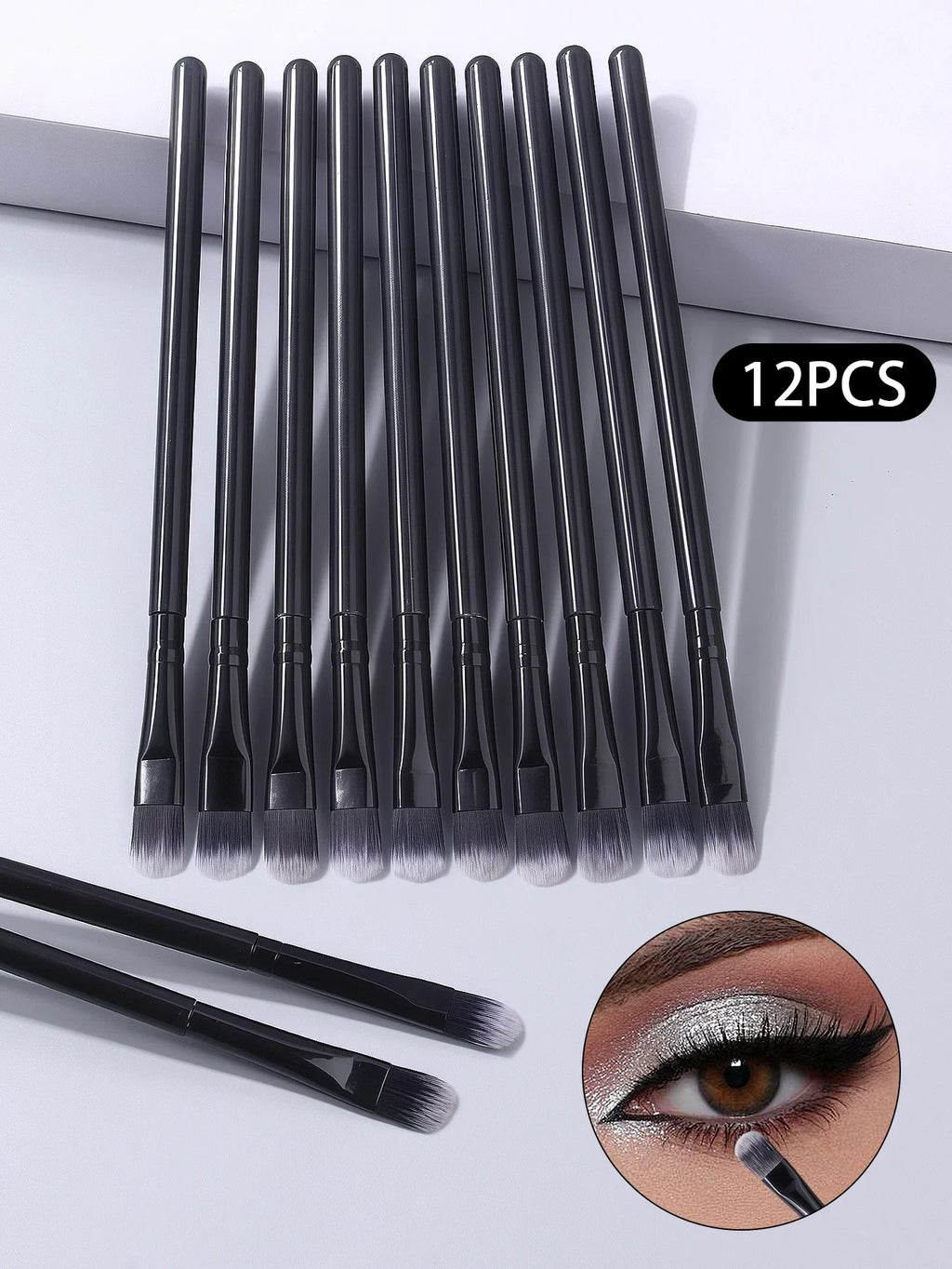 12PCS Soft Bristle Eye Makeup Brush Set – Blend & Highlight