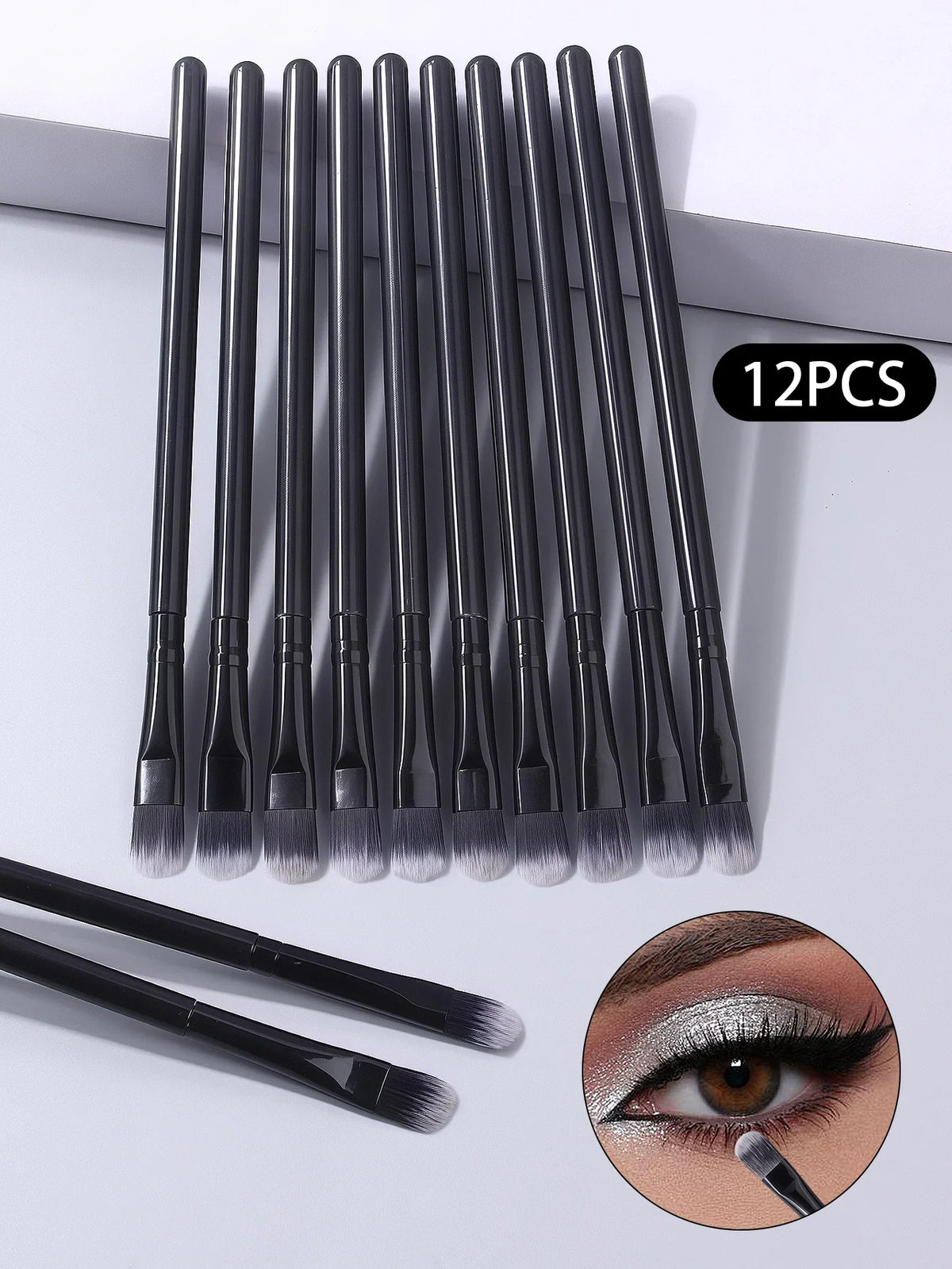 12PCS Soft Bristle Eye Makeup Brush Set – Blend & Highlight