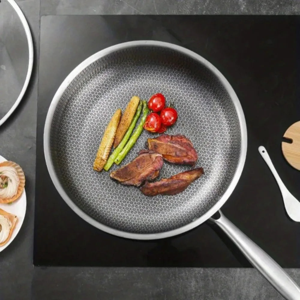 Honeycomb Non-Stick Stainless Steel Frying Pan 26cm | FEB.WIND