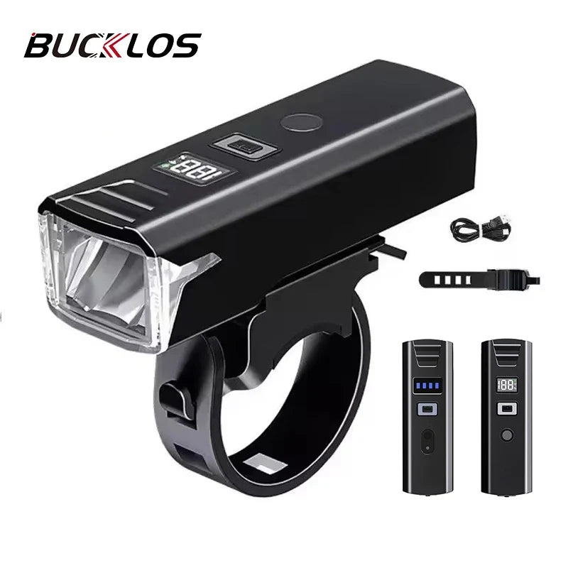 BUCKLOS Smart Sensor Bike Headlight – Type-C, IPX5, 18650