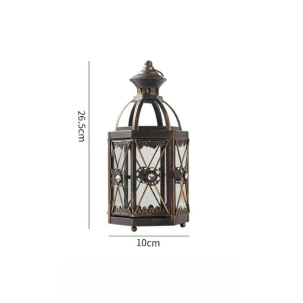 Retro Metal Iron Candle Holder Tabletop Candlestick Home Décor