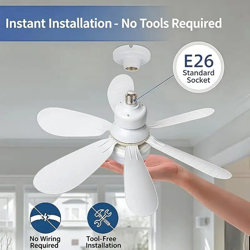 LED 40W Ceiling Fan Light E27 Remote Dimmable – Nixie