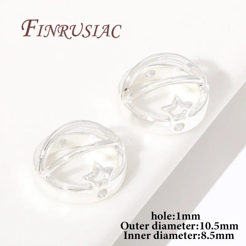 Brass Circle Frame Spacer Beads – 14K/18K Gold Plated DIY