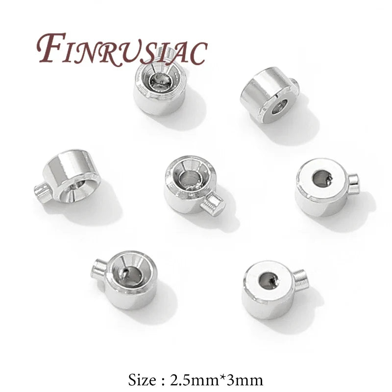 18K Gold Plated Crimp End Beads | DIY Jewelry Findings 10/20 Pcs