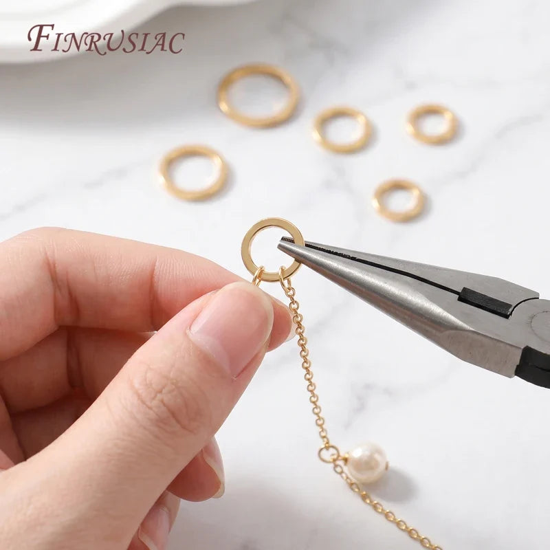 18K Gold Plated Round Connector Rings – DIY Jewelry Making