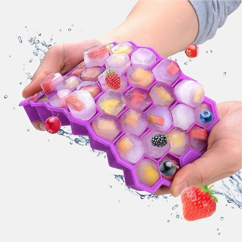 Silicone Ice Cube Tray 37-Cube BPA Free with Lid | Food Grade