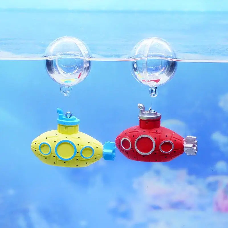 Floating Shark & Submarine Fish Tank Decorations – PVC Ornaments