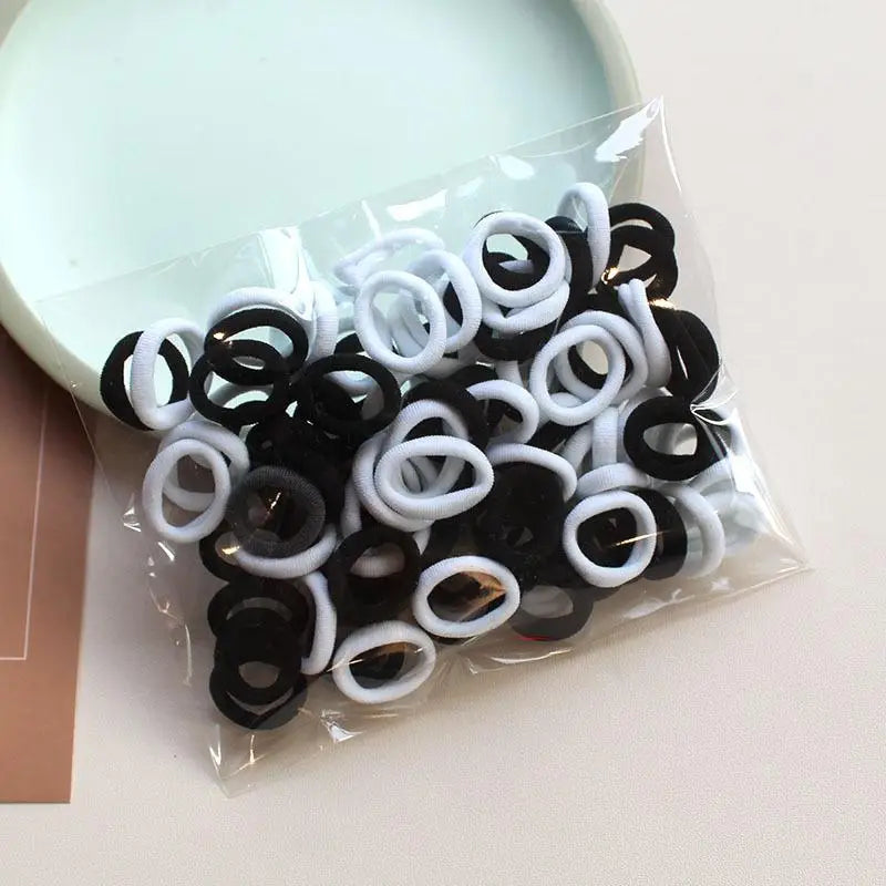 200PCS Colorful Nylon Elastic Hair Ties for Girls | Ponytail Bands