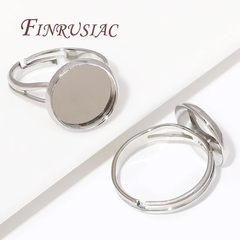 14K Gold Plated Adjustable Blank Ring Settings | DIY Jewelry