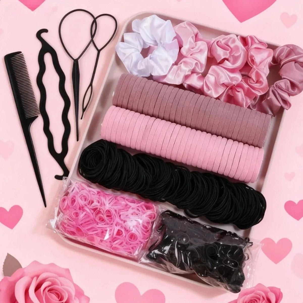 1109-Piece Hair Tie Set – Elastic Hair Accessories for Women