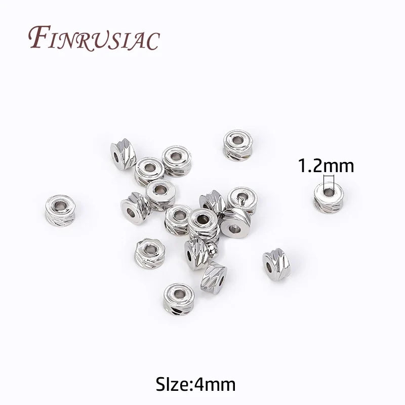 4mm 18K Gold Plated Brass Roundel Spacer Beads | DIY Jewelry