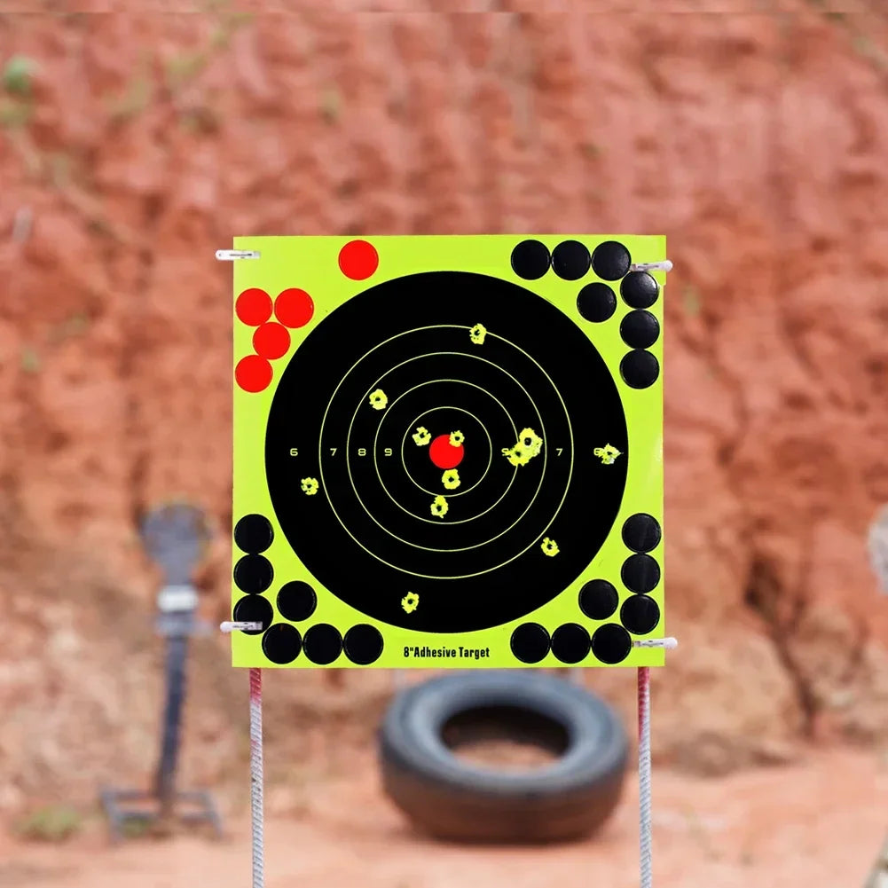 8-Inch Reactive Splatter Shooting Target Stickers – High Visibility