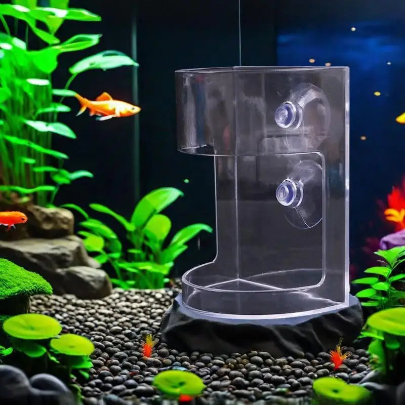 Floating Fish Feeding Ring Aquarium Station with Suction Cup