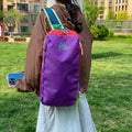 Two-Tone Nylon Backpack – Large Capacity College Travel Bag