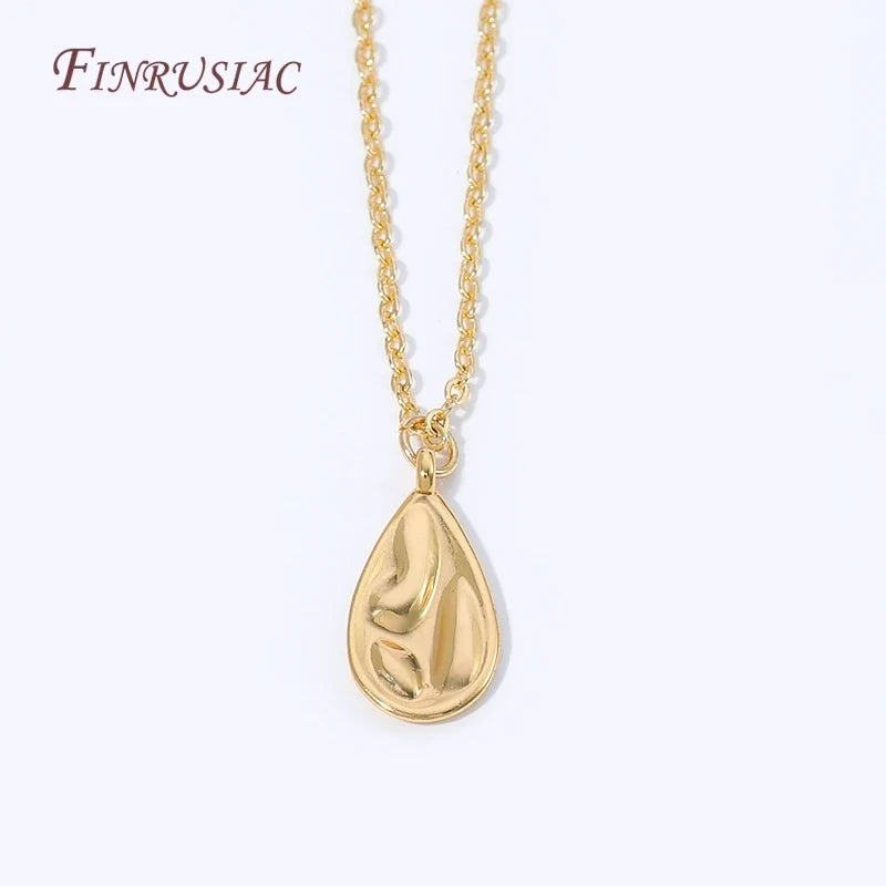 18K Gold Plated Teardrop Charms | Brass Water Drop Pendants
