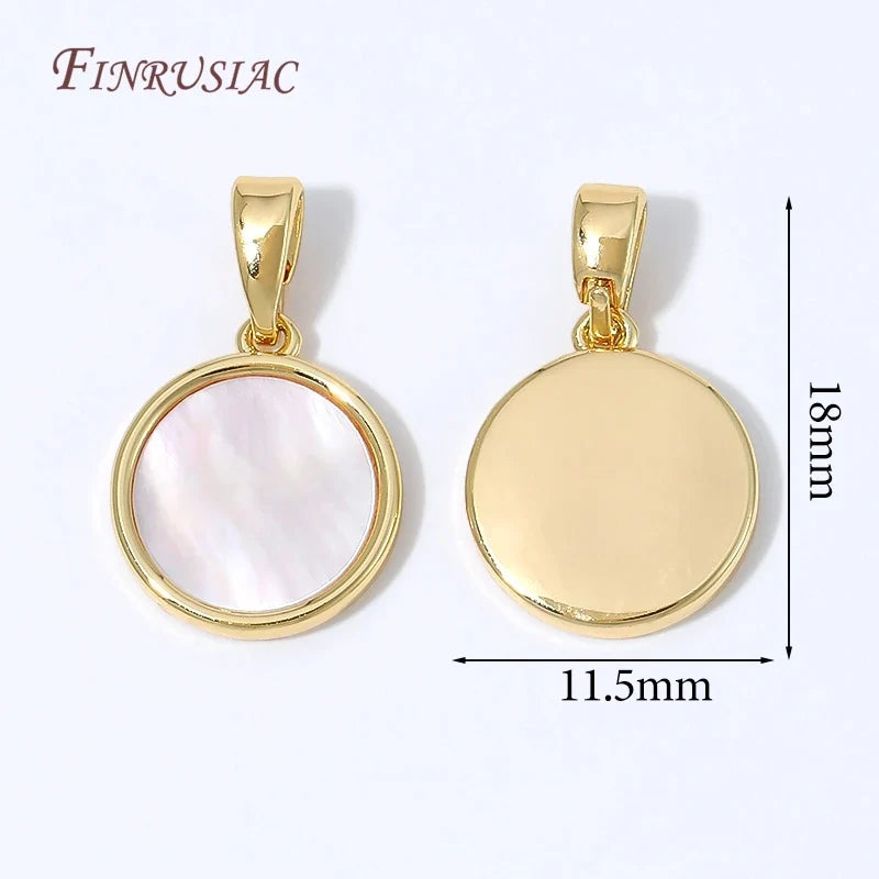 18K Gold Plated Mother of Pearl Shell Charms – Heart & Butterfly