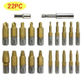 DAZZLEEX 22-Pc Screw Extractor Set with Magnetic Bit Holder