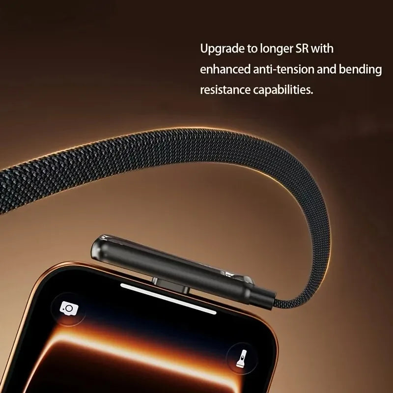 240W 180° Elbow Fast Charging Cable + Foldable Phone Holder Stand