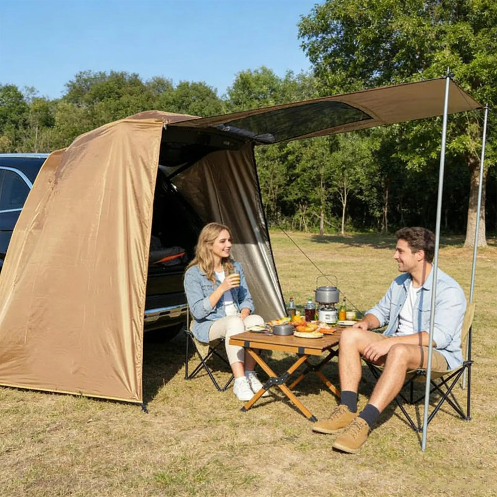 Waterproof SUV Trunk Tent – Portable Tailgate Awning Camping