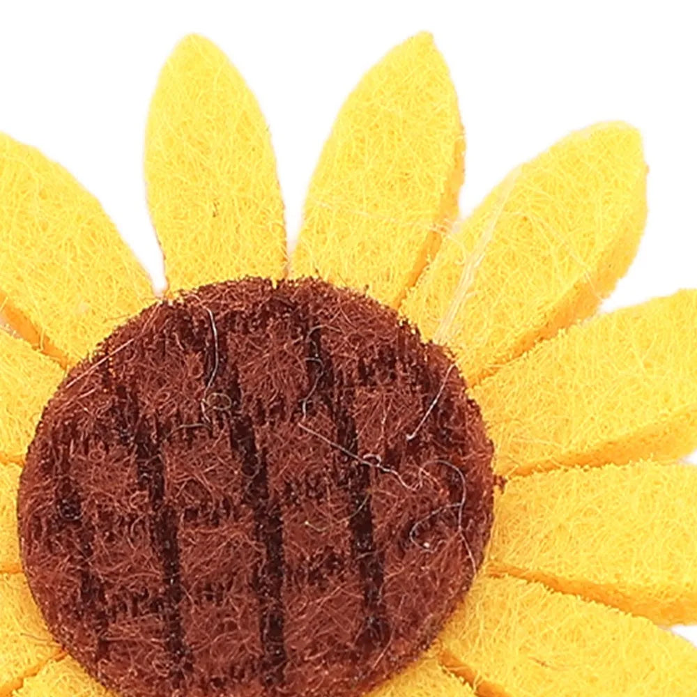 18pcs 3D Sunflower Felt Patches for DIY Sewing & Crafts