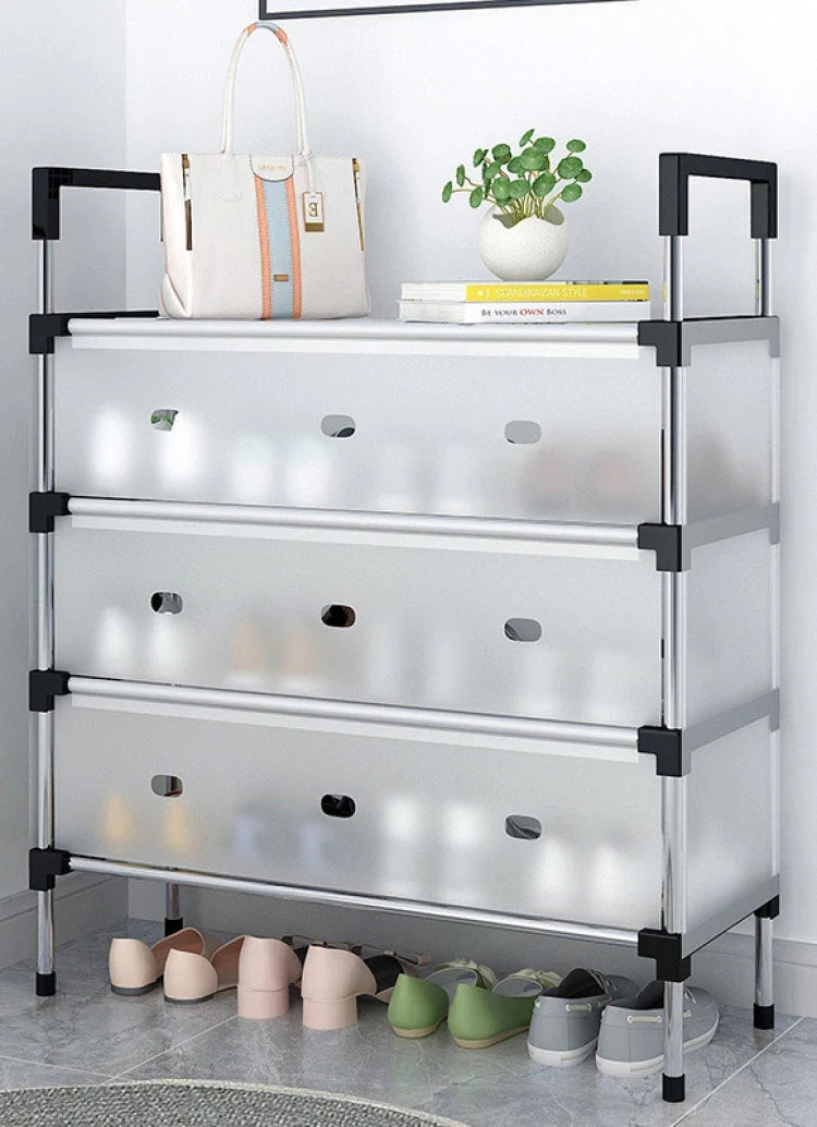 Multi-Layer Dustproof Shoe Rack – Space-Saving Cabinet