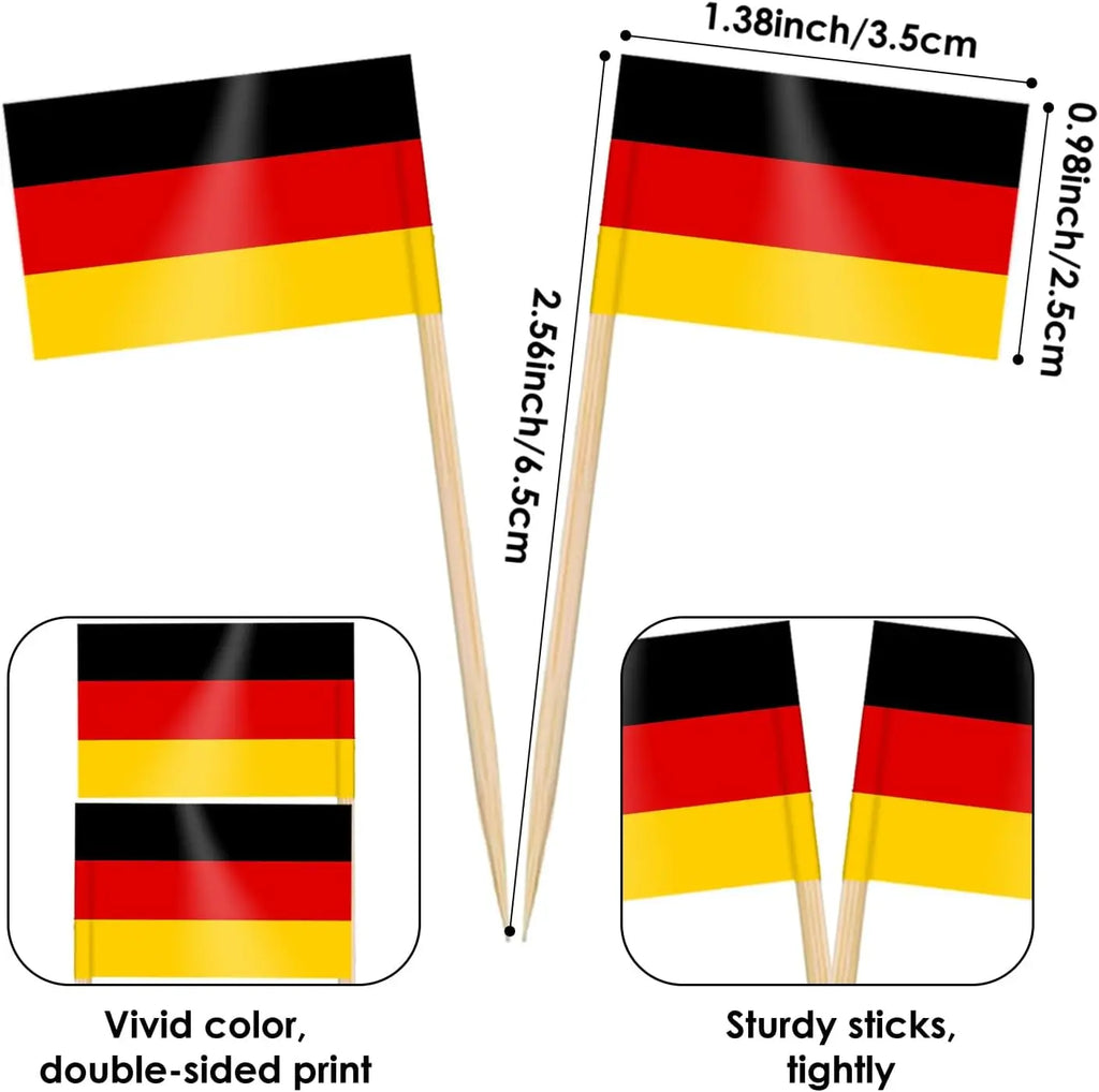 100 Mini Country Flag Toothpicks – Cupcake & Cocktail Picks