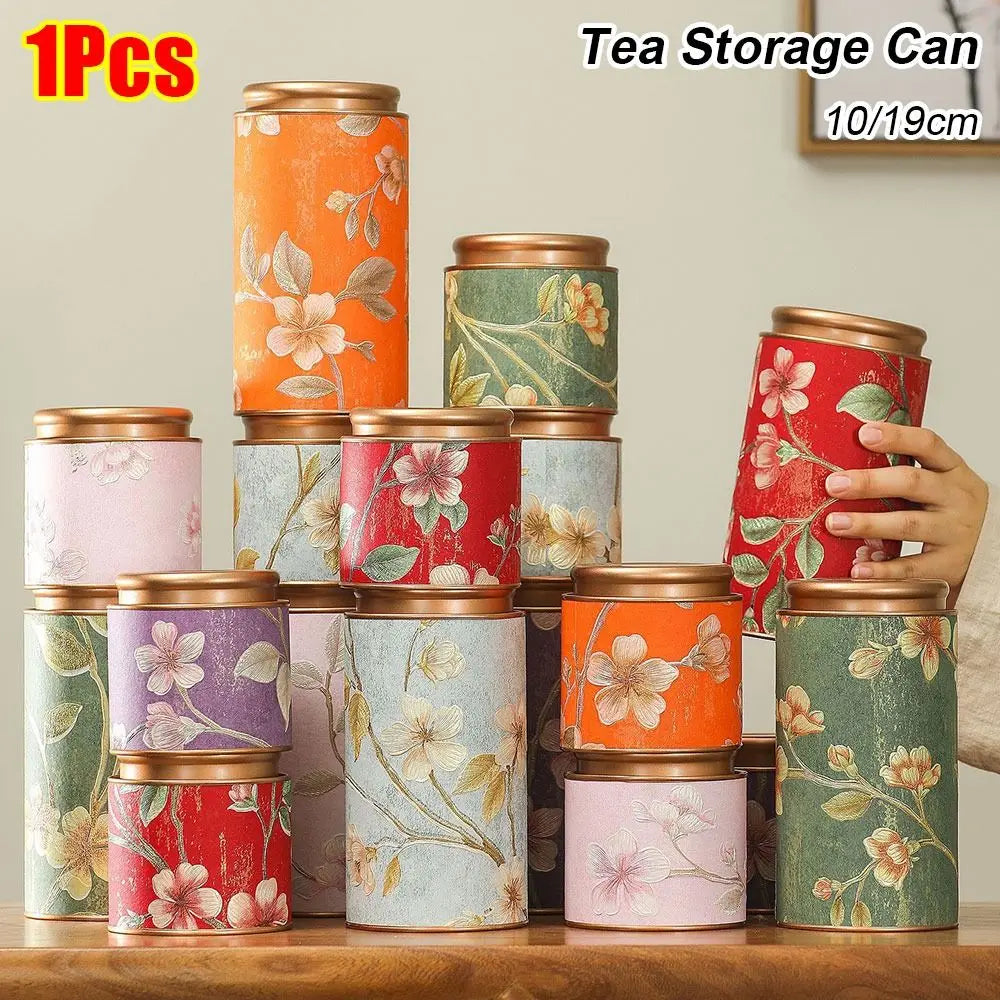 Tinplate Tea Storage Canister – Airtight Sealed Tin Can S/L