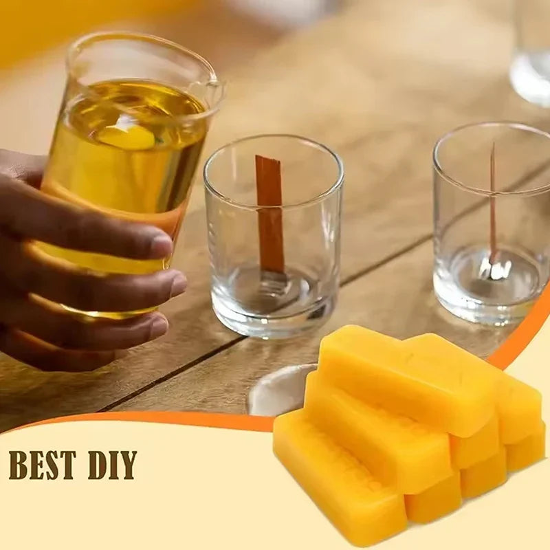 Pure Beeswax Blocks 4/8 Pcs – Natural Candle & DIY Craft Wax