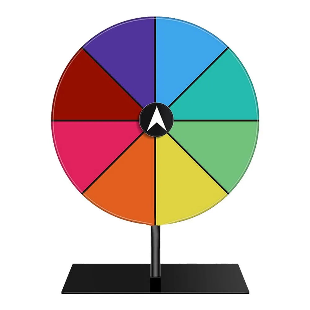 Multicolor Editable Prize Wheel – 8-Slot Spinner Game