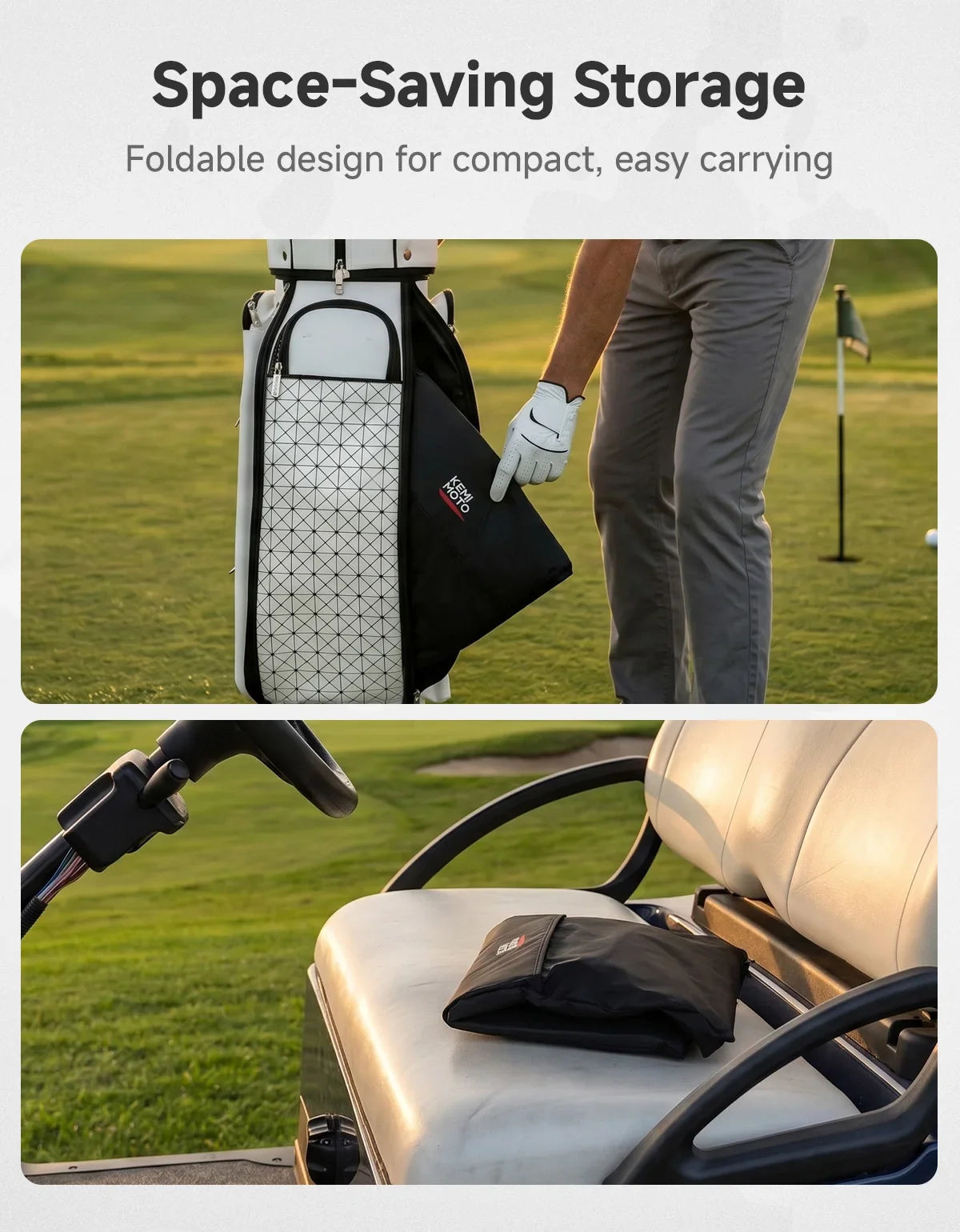 Universal Golf Bag Rain Cover w/ Hood – 210D Waterproof