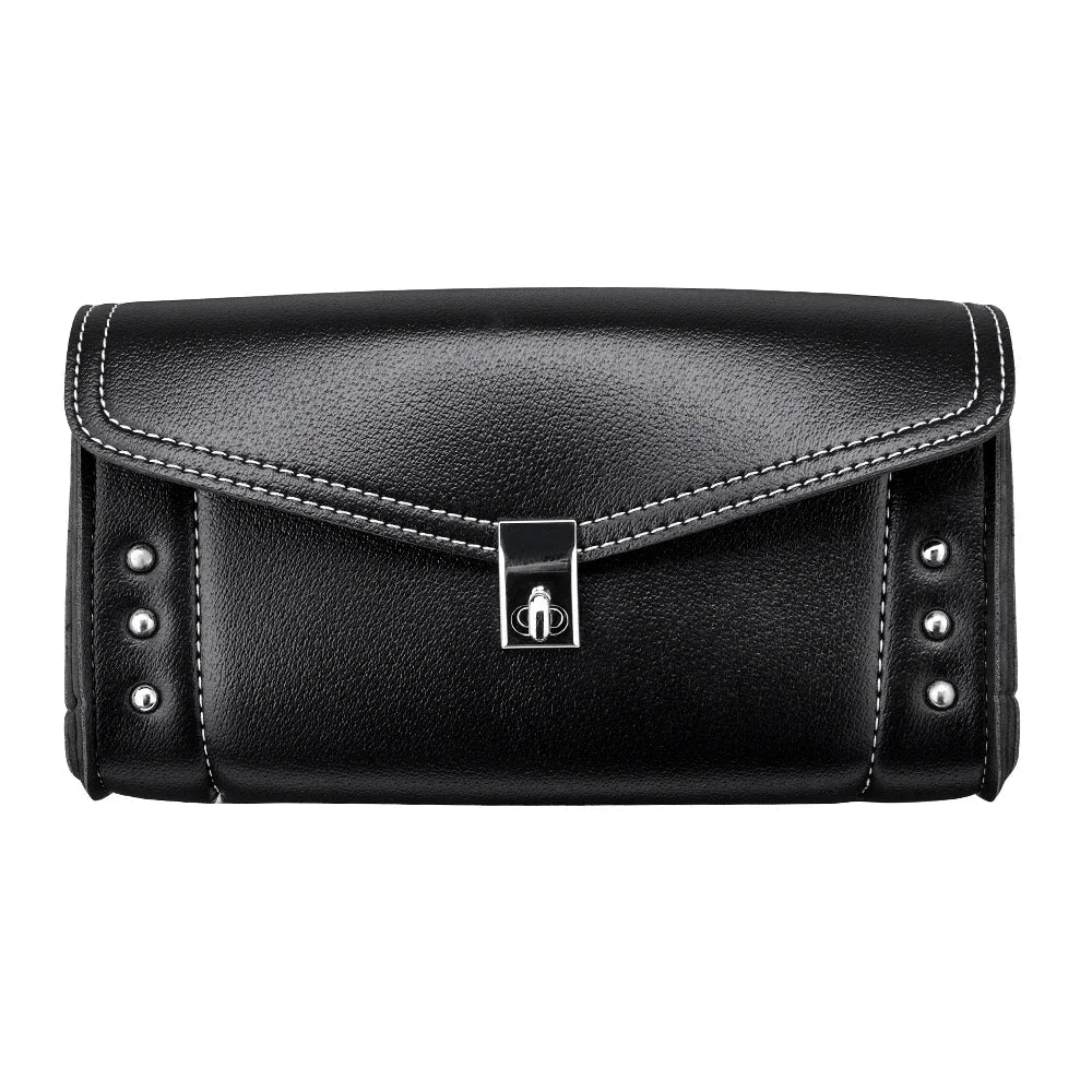 Motorcycle Windshield Bag Studded PU Leather – Road King Fit