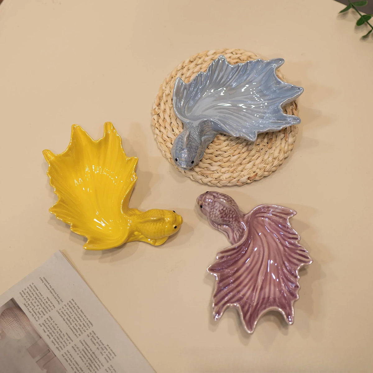 Ceramic Fish-Shaped Snack & Fruit Tray | Nixie Home Decor