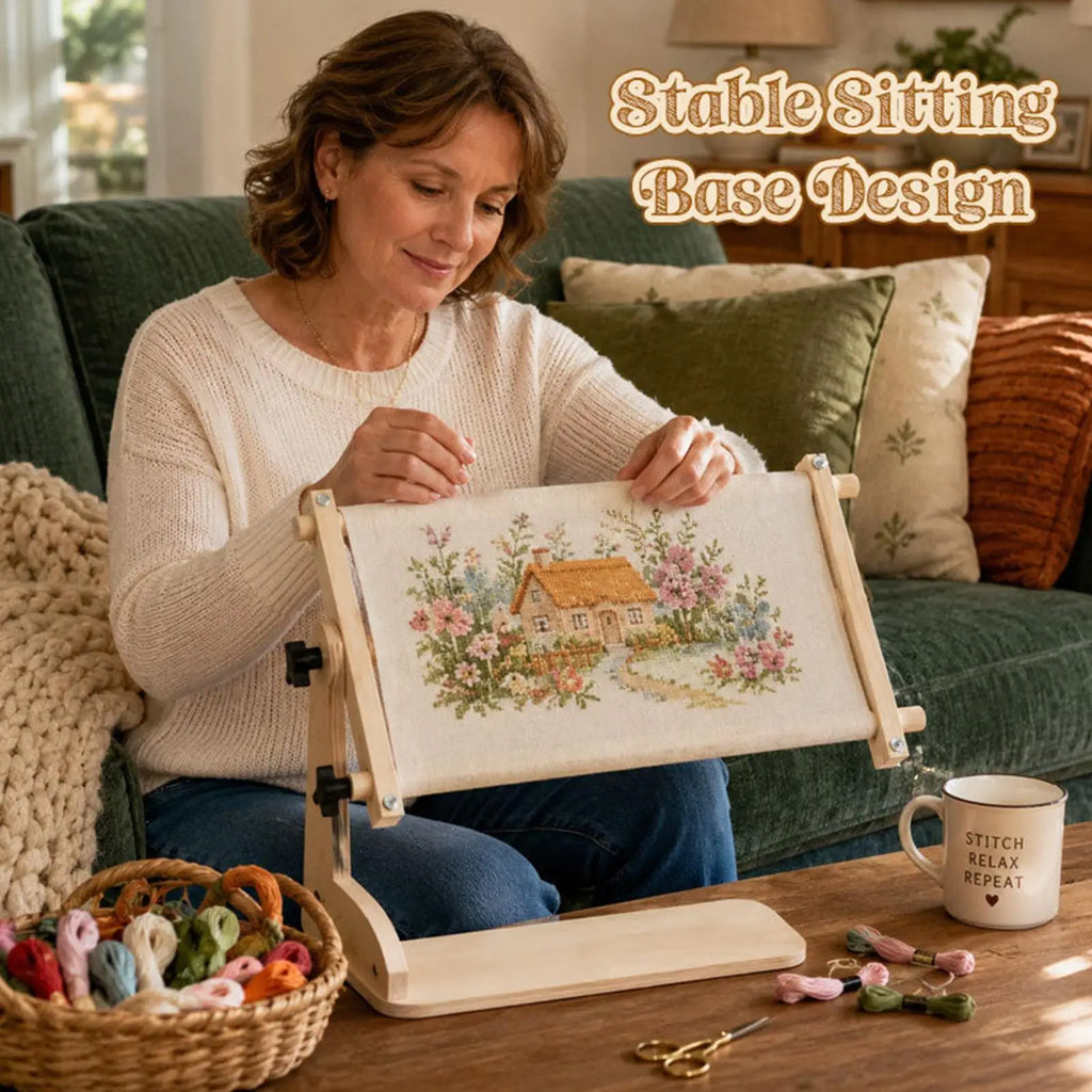 Adjustable Embroidery Hoop Stand – Hands-Free Desktop Frame