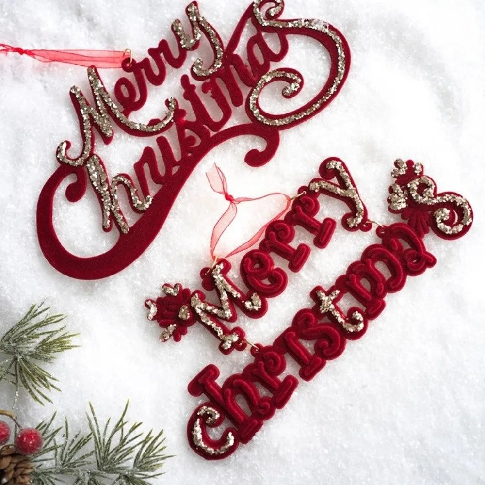 Velvet Elk Christmas Tree Ornament – Red Bow Pendant Decor