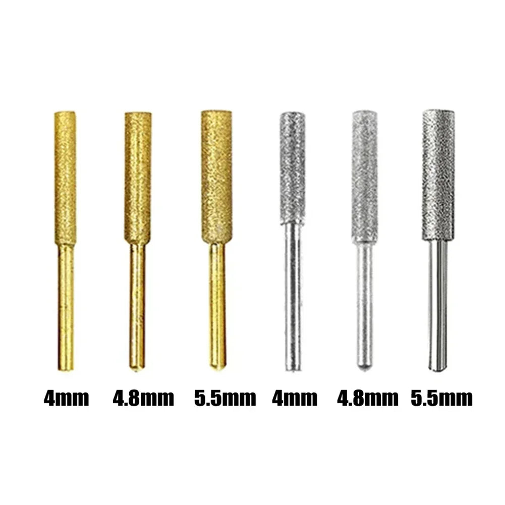 6-Pack Diamond Chainsaw Sharpener Grinding Heads 4/4.8/5.5mm