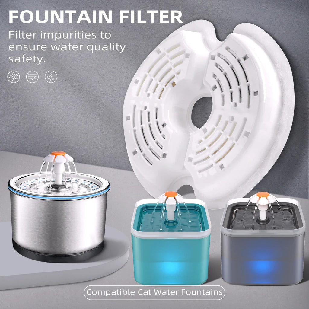 Cat Water Fountain Activated Carbon Filters – 4/8/12 Pack