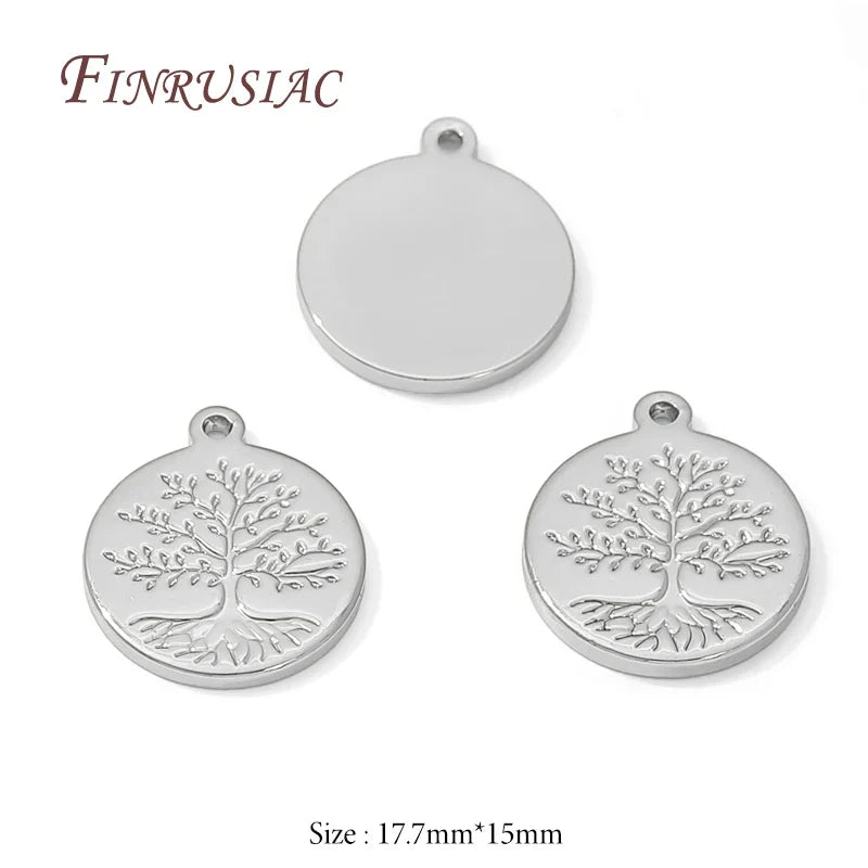 18K Gold Plated Tree of Life Charm Pendant – DIY Jewelry