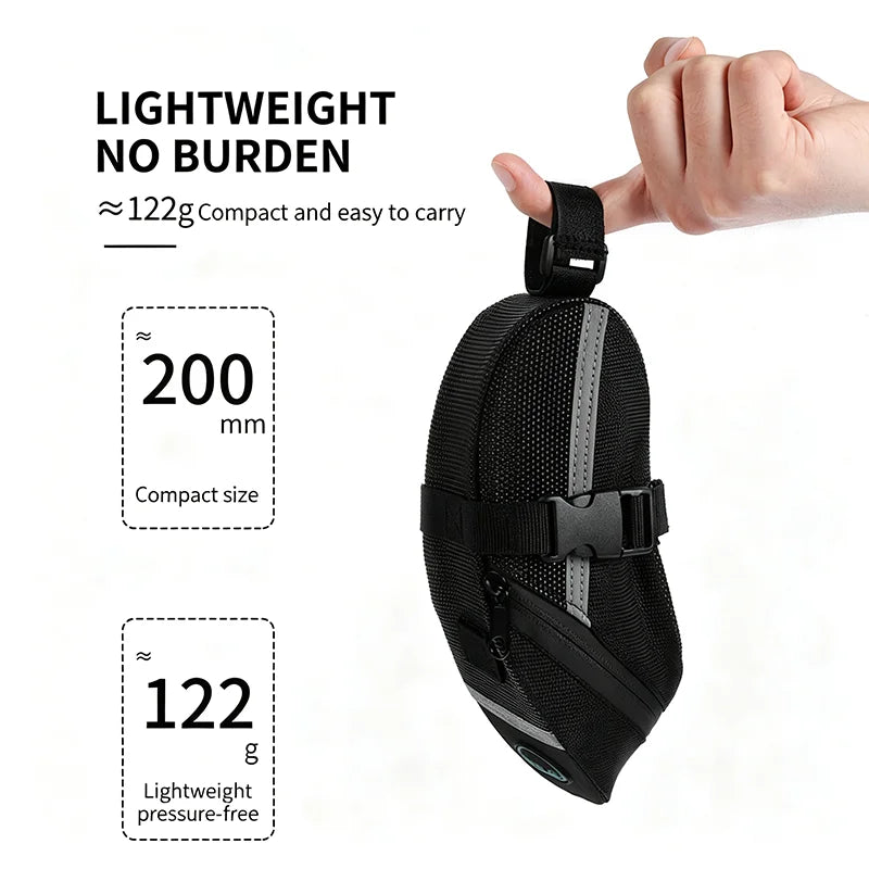 Rainproof Reflective Bike Saddle Bag | 600D MTB Rear Tail Bag