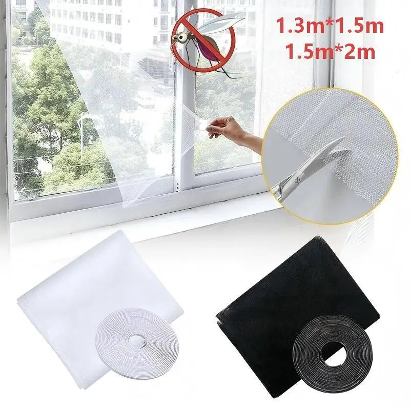 Cuttable Invisible Mosquito Window Screen | No-Drill Fly Mesh