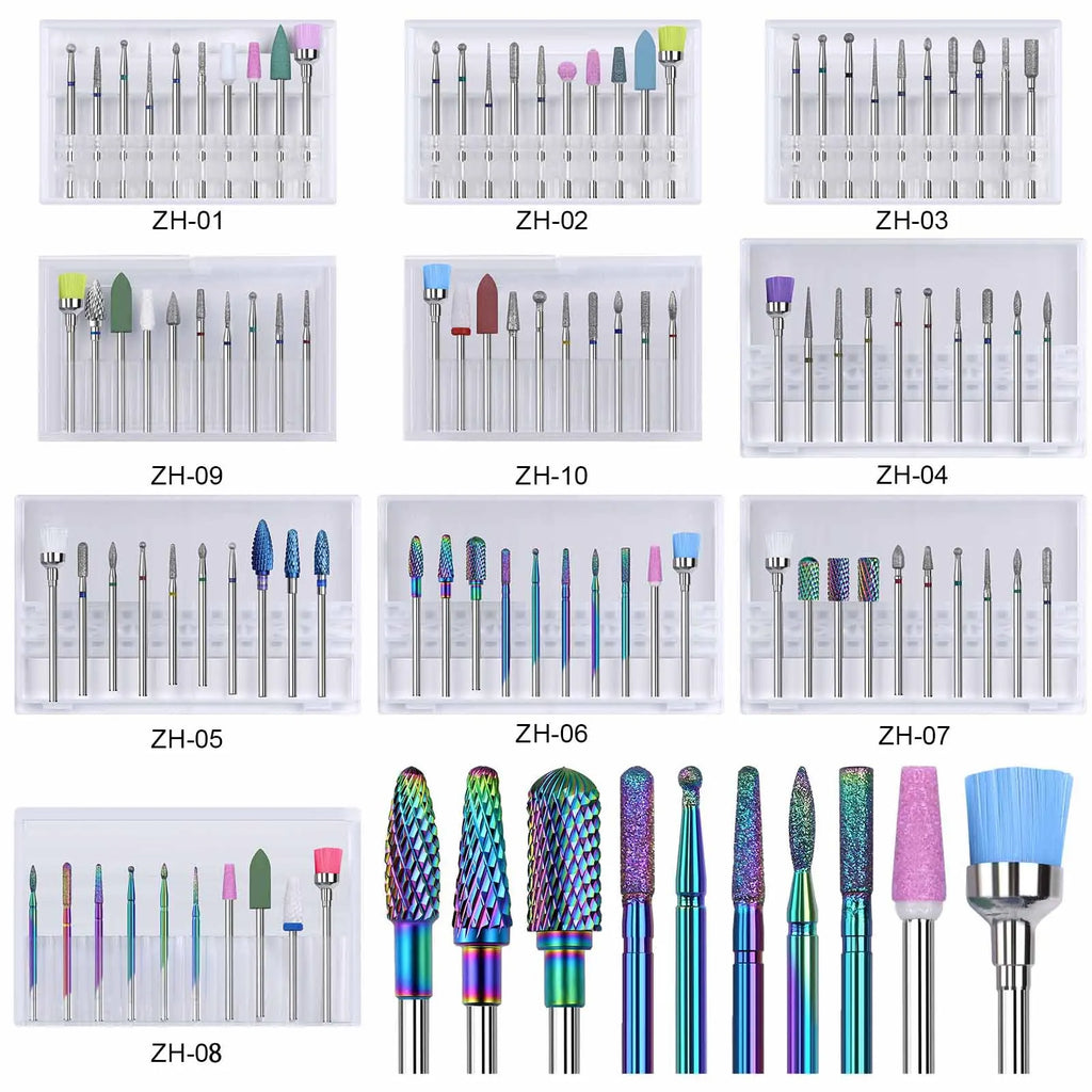 Tungsten Carbide Nail Drill Bit Set – Cuticle & Polishing