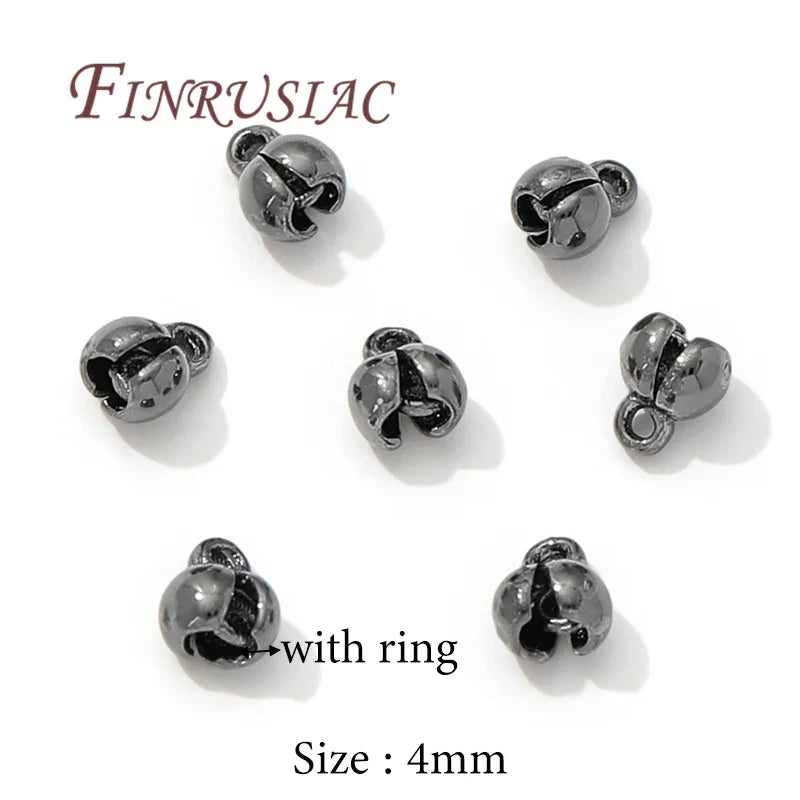 18K Gold Plated Crimp Beads & Covers 4mm – DIY Jewelry Findings
