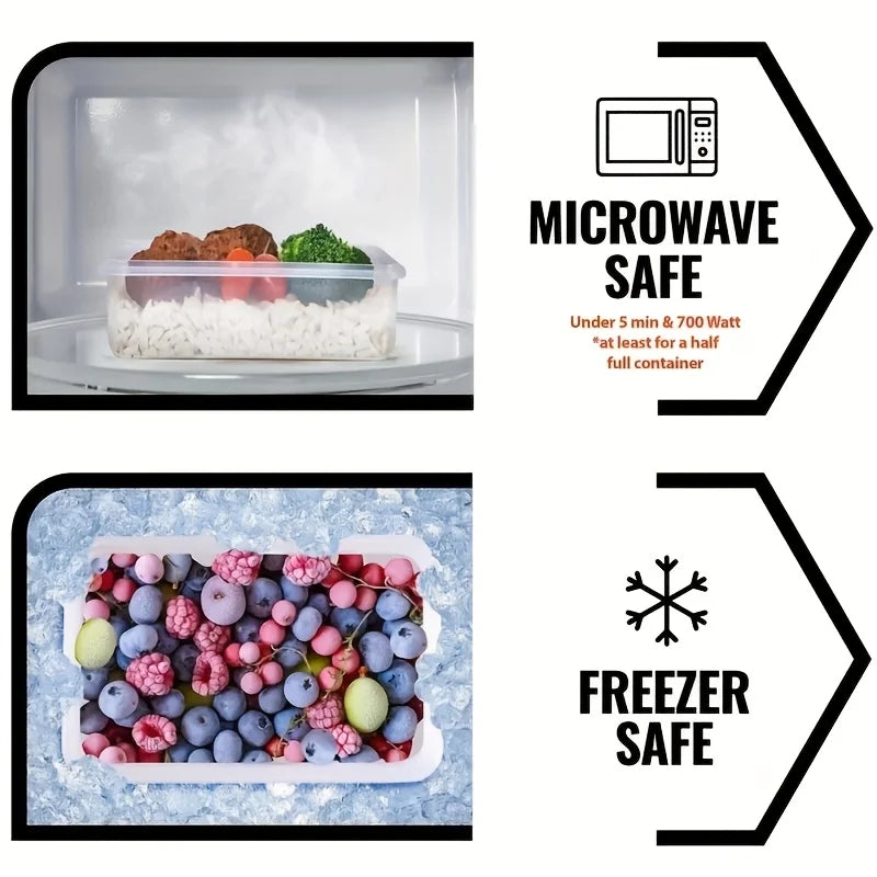 8-Piece Airtight Food Storage Containers – Fridge Organizer Set
