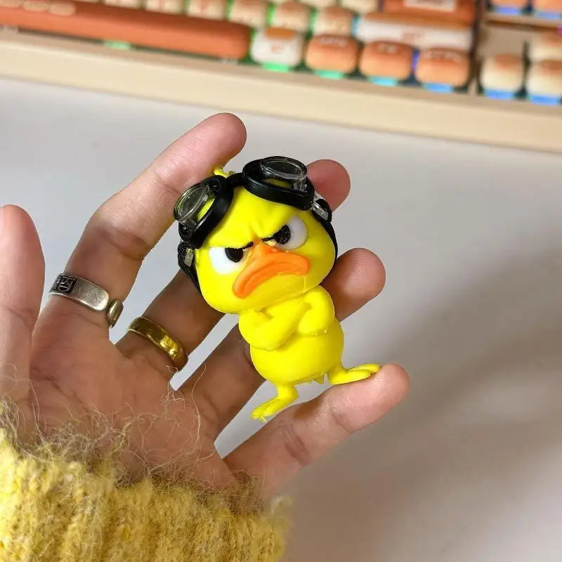 Funny Yellow Duck Statue – 3D Printed Resin Home & Car Decor