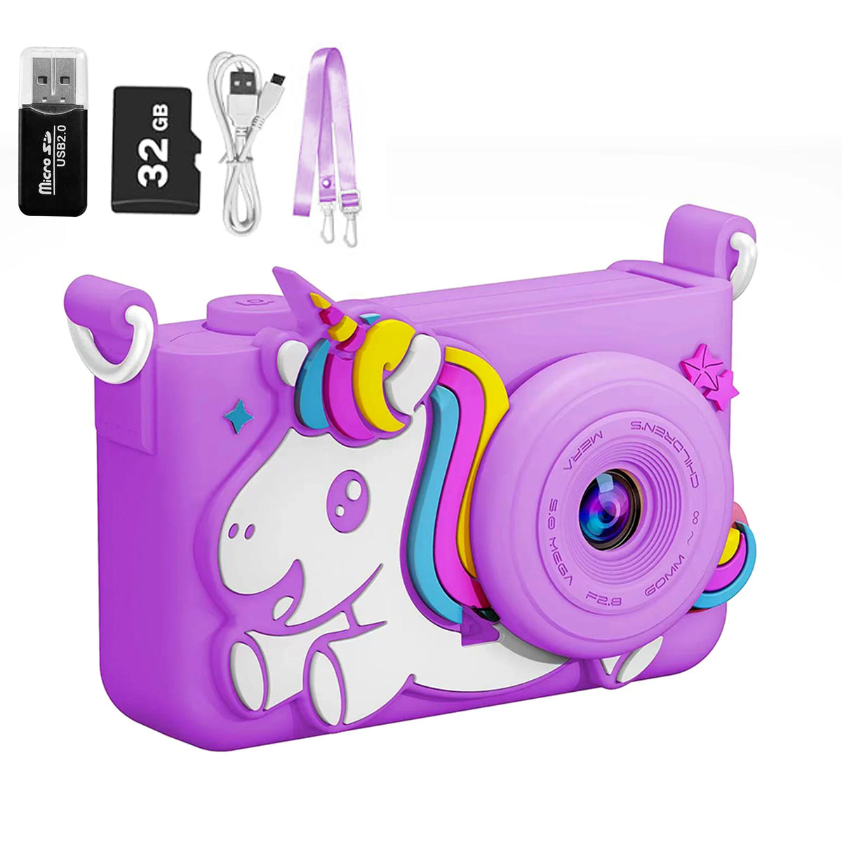 Unicorn Kids Digital Camera 1080P HD – Gift for Ages 3–12
