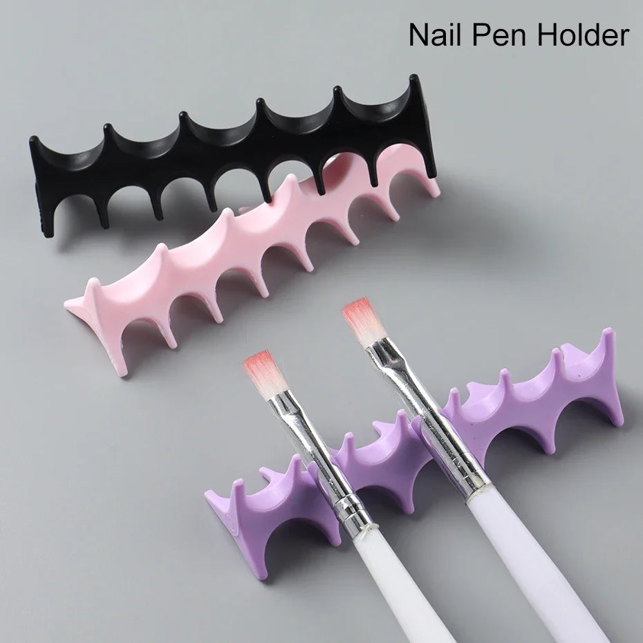 Silicone Nail Brush Holder & UV Gel Pen Display Stand