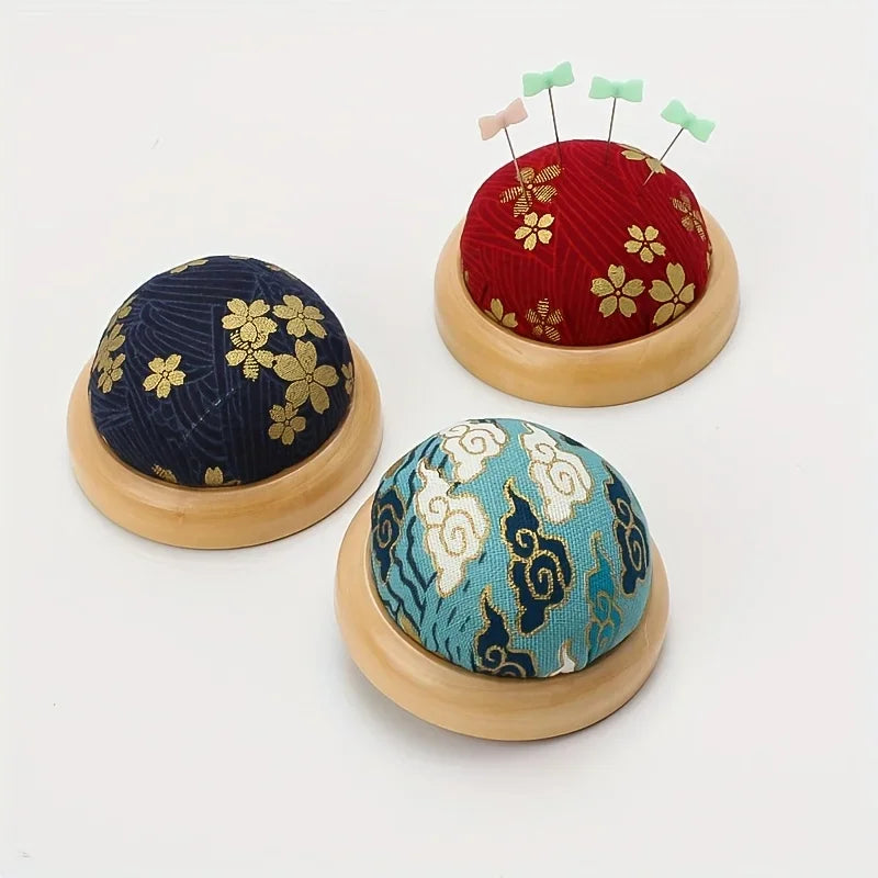 Wooden Base Pincushion – DIY Sewing Needle Storage Holder