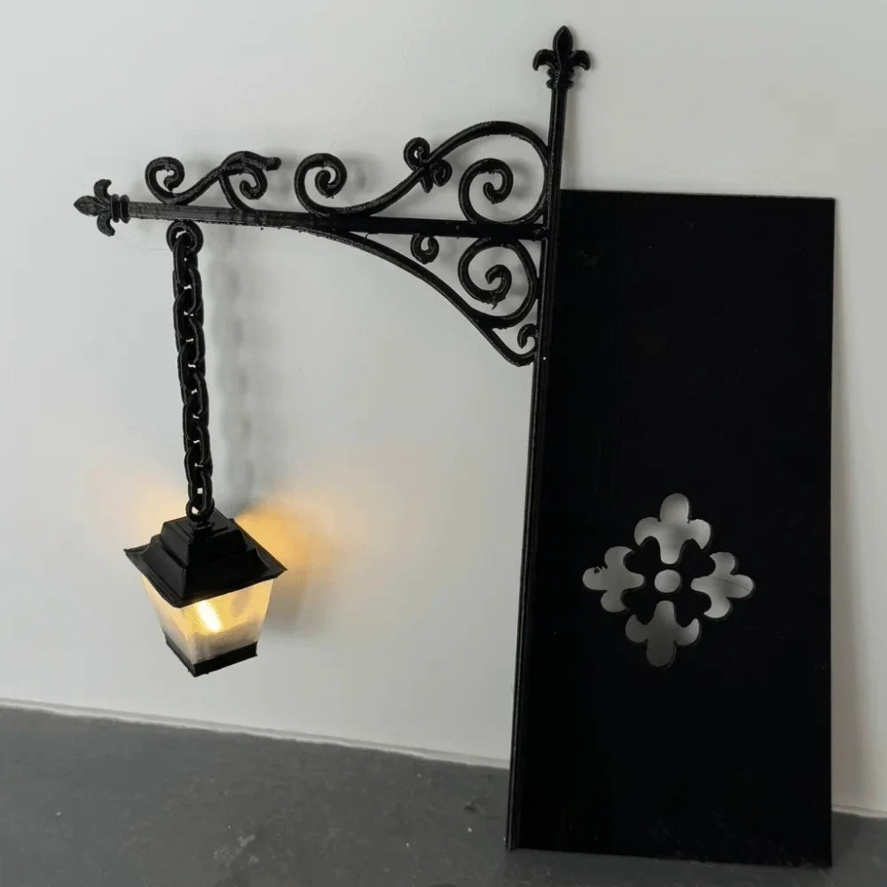Warm LED Library Lantern – Vintage Black Bookshelf Night Light