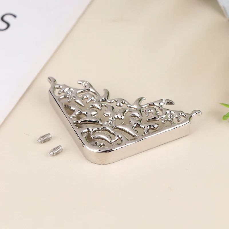 Metal Bag Corner Protectors with Screws – DIY Handbag Hardware