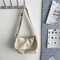 Solid Canvas Crossbody Bag – Unisex Shoulder Satchel